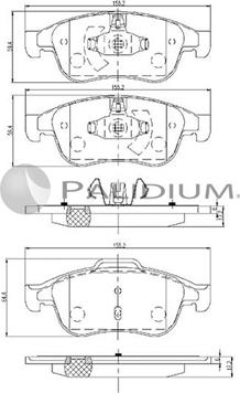 Ashuki P1-1115 - Bremžu uzliku kompl., Disku bremzes ps1.lv