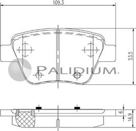 Ashuki P1-1185 - Bremžu uzliku kompl., Disku bremzes ps1.lv