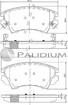 Ashuki P1-1181 - Bremžu uzliku kompl., Disku bremzes ps1.lv