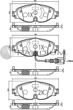 Ashuki P1-1133 - Bremžu uzliku kompl., Disku bremzes ps1.lv