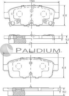 Ashuki P1-1129 - Bremžu uzliku kompl., Disku bremzes ps1.lv