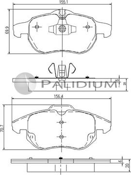 Ashuki P1-1125 - Bremžu uzliku kompl., Disku bremzes ps1.lv