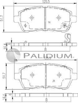 Ashuki P1-1127 - Bremžu uzliku kompl., Disku bremzes ps1.lv