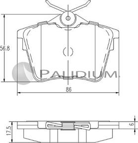 Ashuki P1-1175 - Bremžu uzliku kompl., Disku bremzes ps1.lv