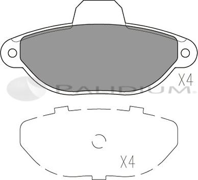 Ashuki P1-1170 - Bremžu uzliku kompl., Disku bremzes ps1.lv