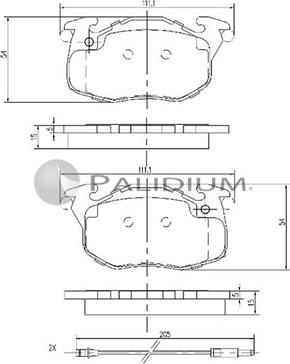 Ashuki P1-1173 - Bremžu uzliku kompl., Disku bremzes ps1.lv