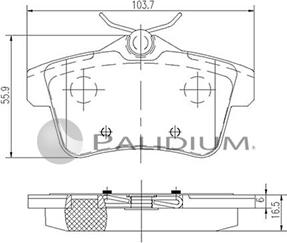 Ashuki P1-1343 - Bremžu uzliku kompl., Disku bremzes ps1.lv