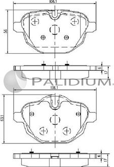 Ashuki P1-1342 - Bremžu uzliku kompl., Disku bremzes ps1.lv