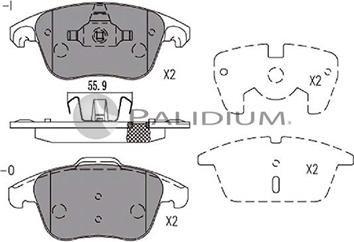 Ashuki P1-1248 - Bremžu uzliku kompl., Disku bremzes ps1.lv