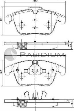 Ashuki P1-1250 - Bremžu uzliku kompl., Disku bremzes ps1.lv