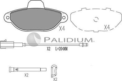 Ashuki P1-1268 - Bremžu uzliku kompl., Disku bremzes ps1.lv