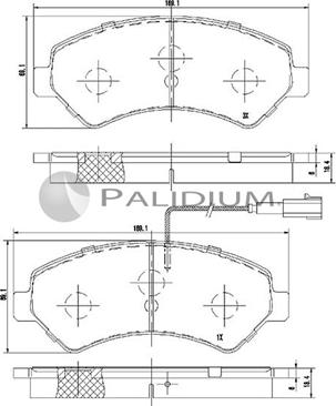 Ashuki P1-1229 - Bremžu uzliku kompl., Disku bremzes ps1.lv