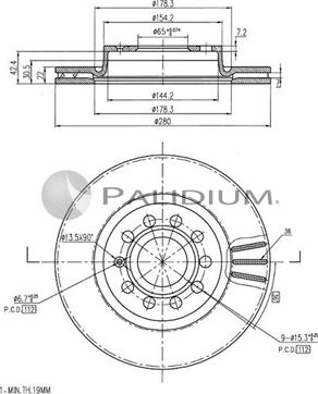 Ashuki P330-041 - Bremžu diski ps1.lv