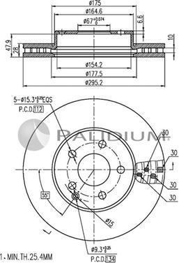 Ashuki P330-048 - Bremžu diski ps1.lv