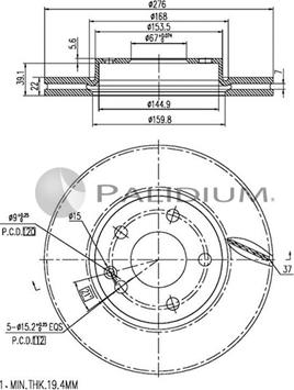 Ashuki P330-059 - Bremžu diski ps1.lv