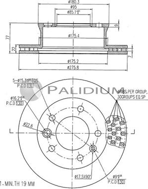 Ashuki P330-051 - Bremžu diski ps1.lv