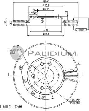 Ashuki P330-069 - Bremžu diski ps1.lv