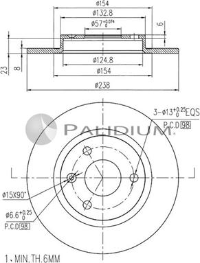 Ashuki P330-061 - Bremžu diski ps1.lv