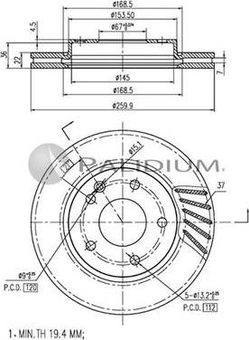 Ashuki P330-068 - Bremžu diski ps1.lv