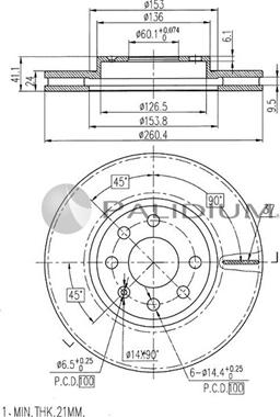 Ashuki P330-003 - Bremžu diski ps1.lv