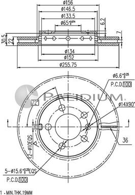 Ashuki P330-002 - Bremžu diski ps1.lv