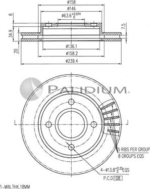 Ashuki P330-019 - Bremžu diski ps1.lv