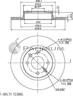 Ashuki P330-015 - Bremžu diski ps1.lv