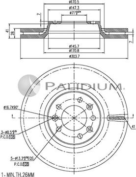 Ashuki P330-010 - Bremžu diski ps1.lv