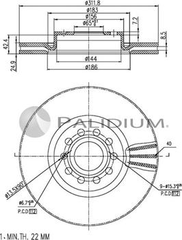 Ashuki P330-018 - Bremžu diski ps1.lv