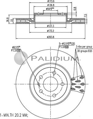 Ashuki P330-088 - Bremžu diski ps1.lv