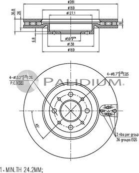 Ashuki P330-087 - Bremžu diski ps1.lv