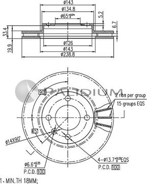 Ashuki P330-036 - Bremžu diski ps1.lv