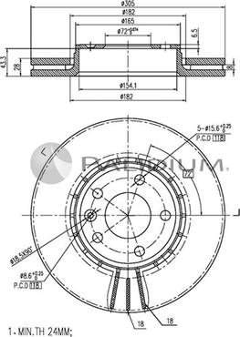 Ashuki P330-033 - Bremžu diski ps1.lv