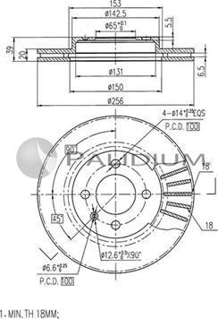 Ashuki P330-037 - Bremžu diski ps1.lv