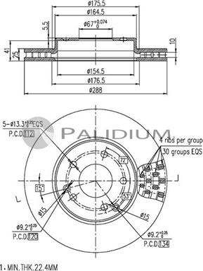 Ashuki P330-020 - Bremžu diski ps1.lv