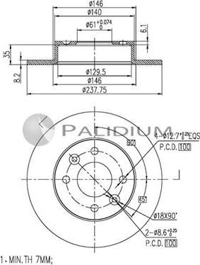 Ashuki P330-075 - Bremžu diski ps1.lv