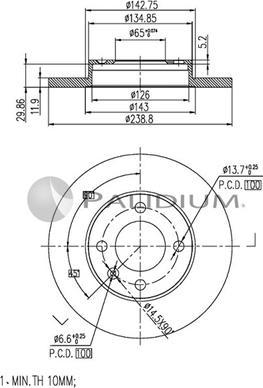 Ashuki P330-076 - Bremžu diski ps1.lv