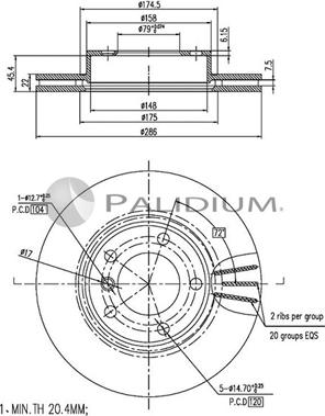 Ashuki P330-078 - Bremžu diski ps1.lv