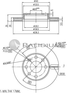 Ashuki P330-072 - Bremžu diski ps1.lv