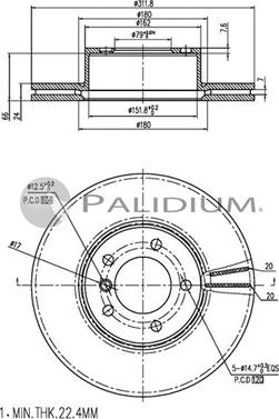 Ashuki P330-152 - Bremžu diski ps1.lv