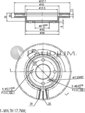 Ashuki P330-107 - Bremžu diski ps1.lv