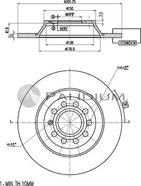 Ashuki P330-119 - Bremžu diski ps1.lv