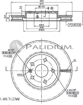 Ashuki P330-134 - Bremžu diski ps1.lv