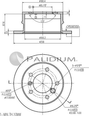 Ashuki P330-120 - Bremžu diski ps1.lv