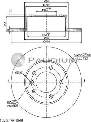 Ashuki P330-121 - Bremžu diski ps1.lv