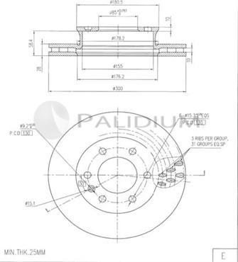 Ashuki P330-275 - Bremžu diski ps1.lv