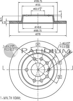 Ashuki P331-049 - Bremžu diski ps1.lv