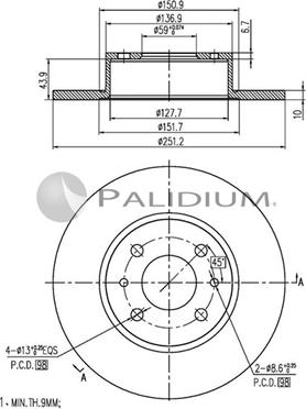 Ashuki P331-047 - Bremžu diski ps1.lv