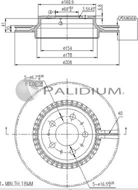 Ashuki P331-065 - Bremžu diski ps1.lv