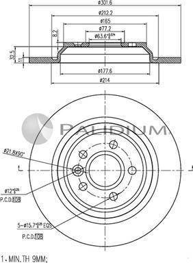 Ashuki P331-060 - Bremžu diski ps1.lv